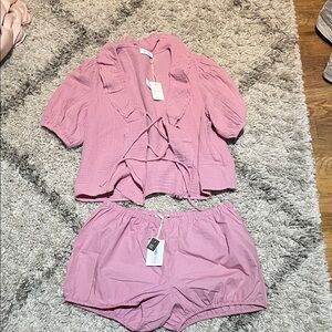 Aritizia gauzy tie top